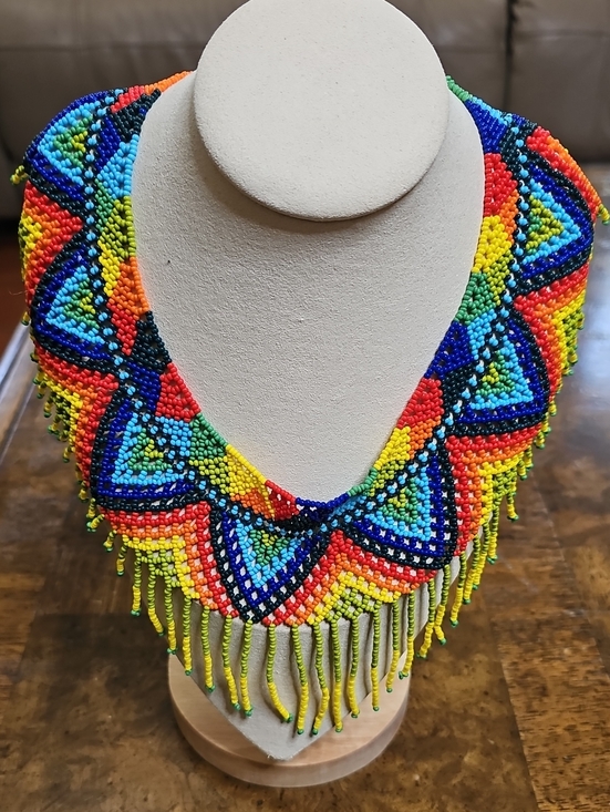 Jewelry - HUOCHOHandmade Multicolor Beaded Fringe Statement Necklace